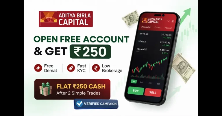 ABCD Demat Account Offer open free account and get ₹250 reward Aditya Birla Capital cashback offer