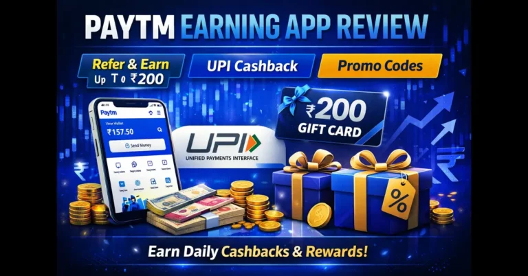 Paytm earning app review UPI cashback refer earn up to ₹200 guide