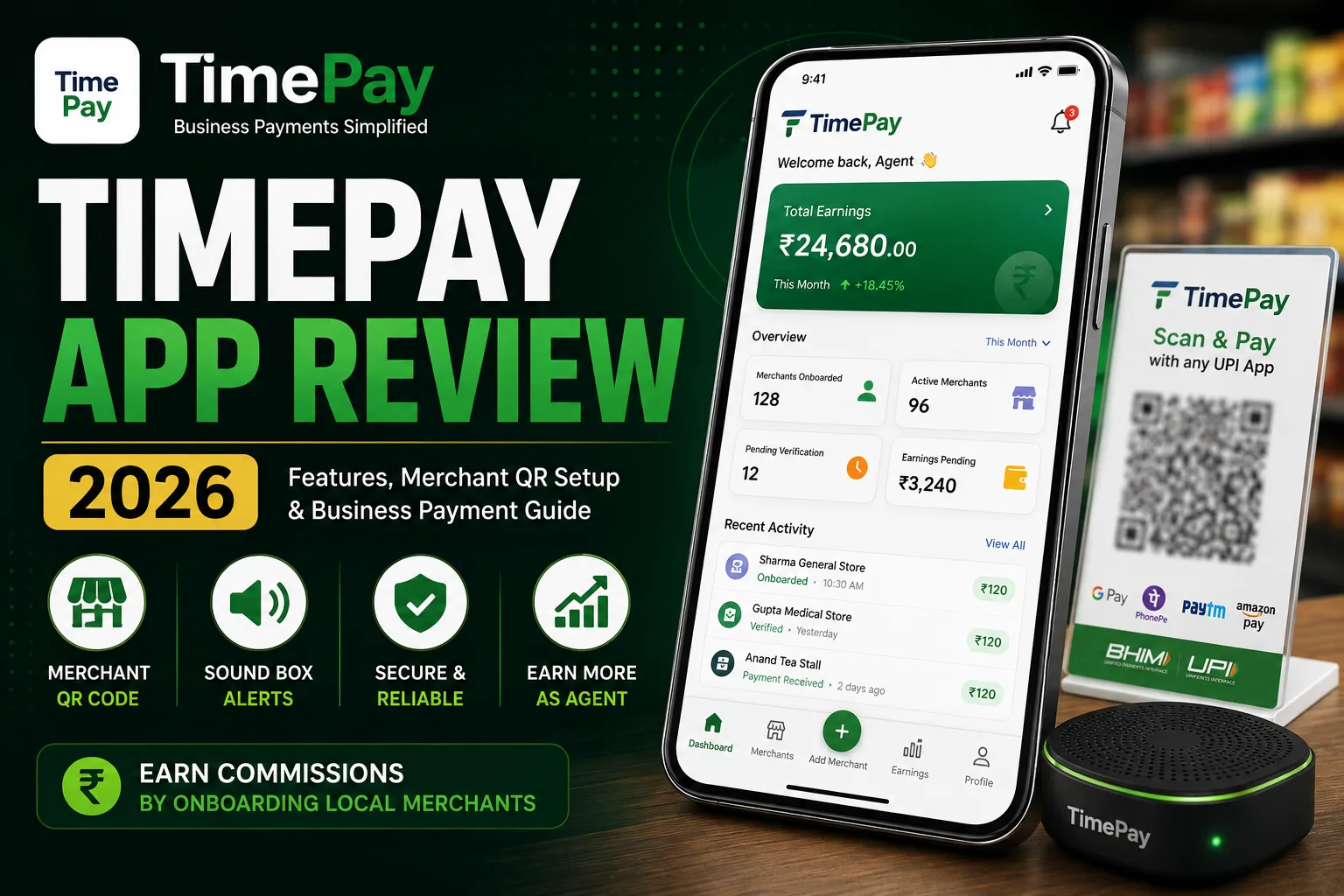 TimePay App Review 2026 merchant QR code setup and business payment platform
